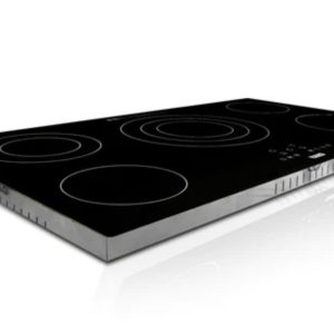 ​سطح تيكا سيراميك مدمج (built in) عرض 90 سم زجاج سيكوريت أسود