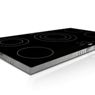 ​سطح تيكا سيراميك مدمج (built in) عرض 90 سم زجاج سيكوريت أسود